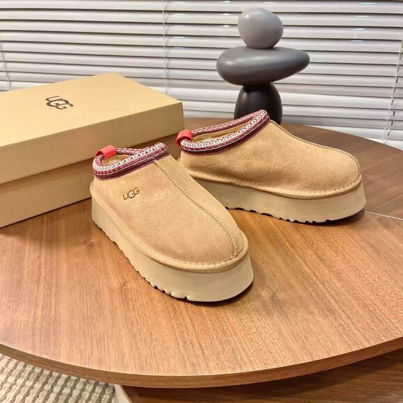 Ugg Tazz Platform Slippers Chestnut - Picture 1 of 9